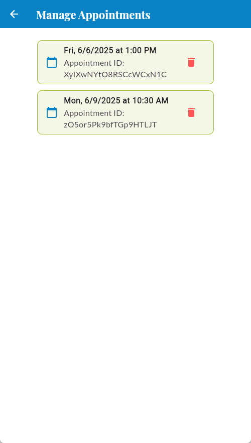 Manage Appointment